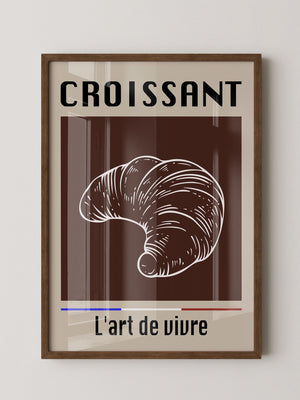 Croissant Illustration Retro Stil