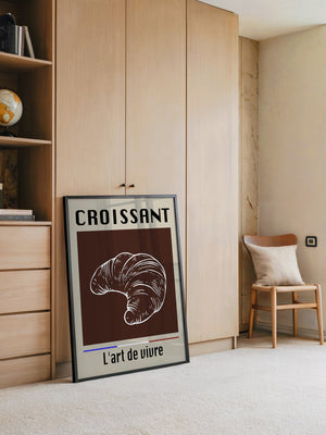 Croissant Illustration Retro Stil