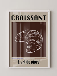Croissant Illustration Retro Stil