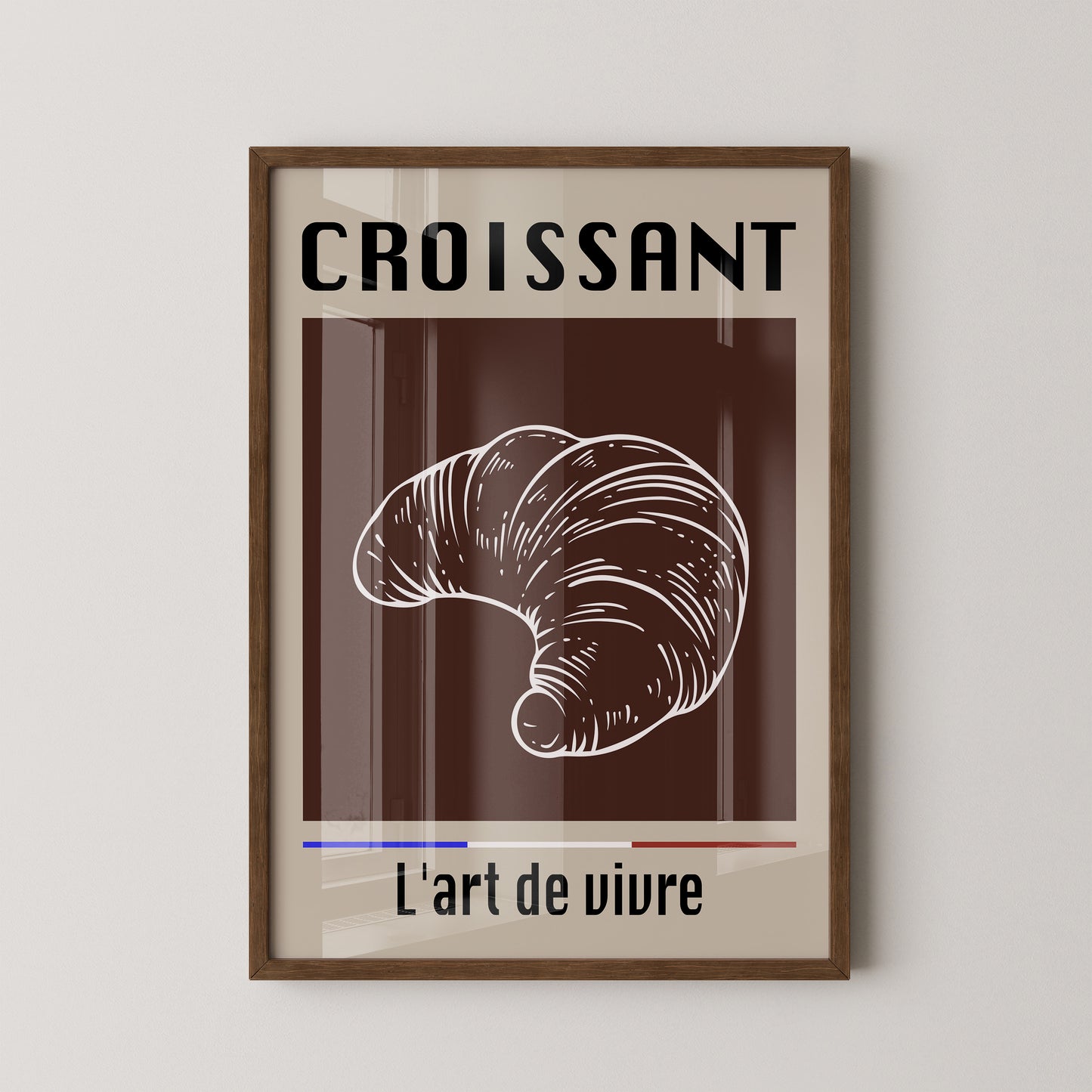 Croissant Illustration Retro Stil