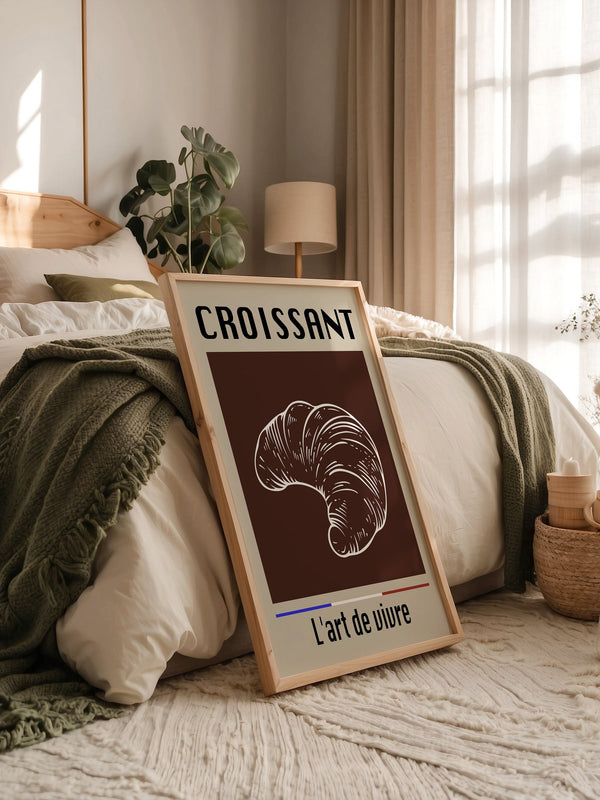 Croissant Illustration Retro Stil