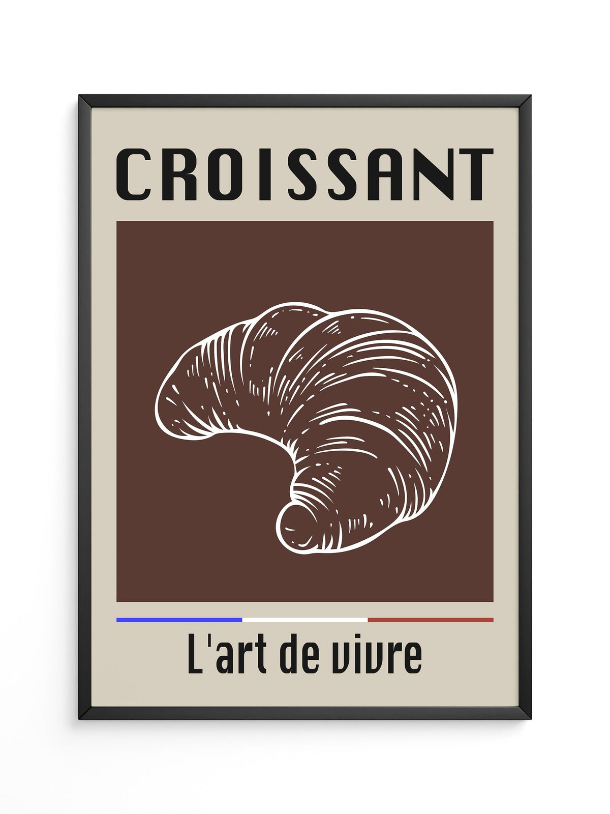 Croissant Illustration Retro Stil