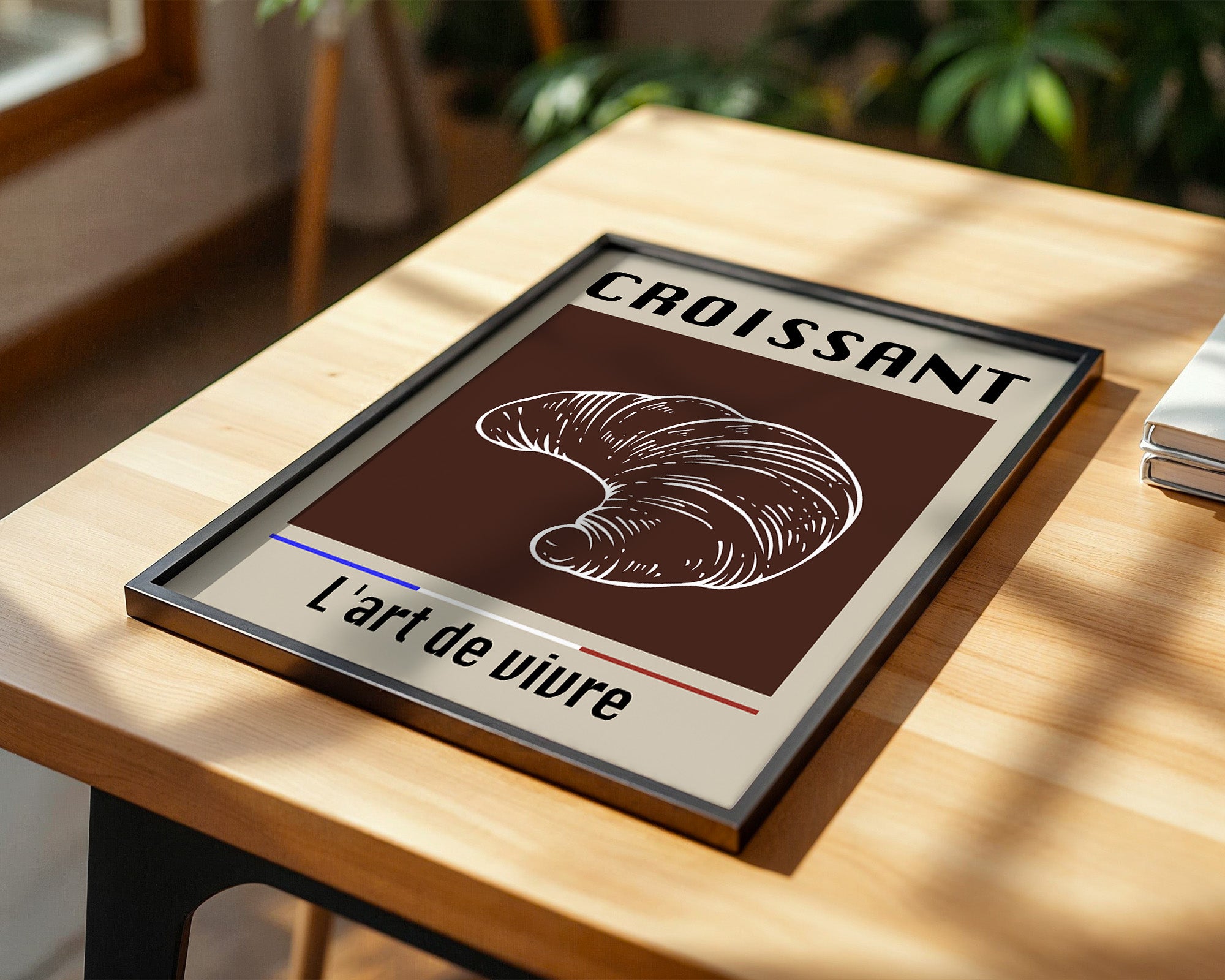 Croissant Illustration Retro Stil