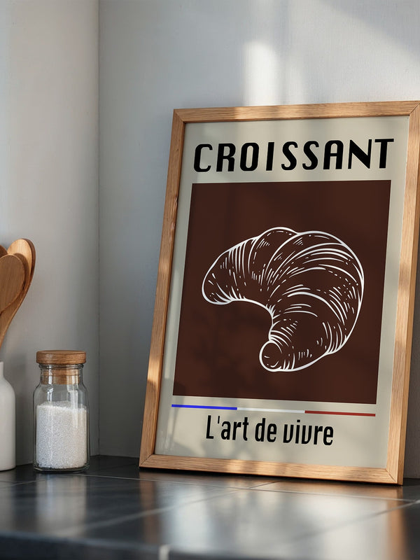 Croissant Illustration Retro Stil