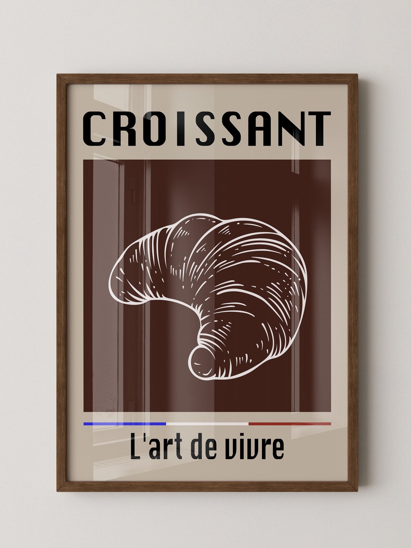 Croissant Illustration Retro Stil