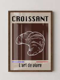 Croissant Illustration Retro Stil