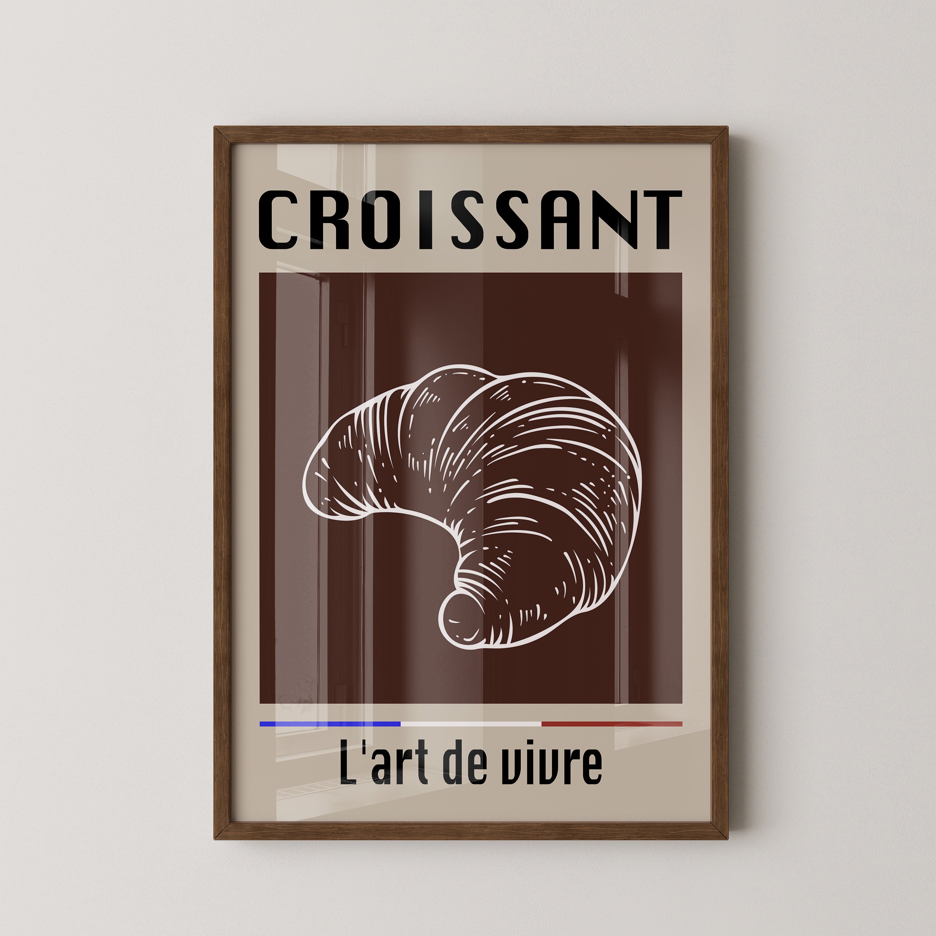 Croissant Illustration Retro Stil