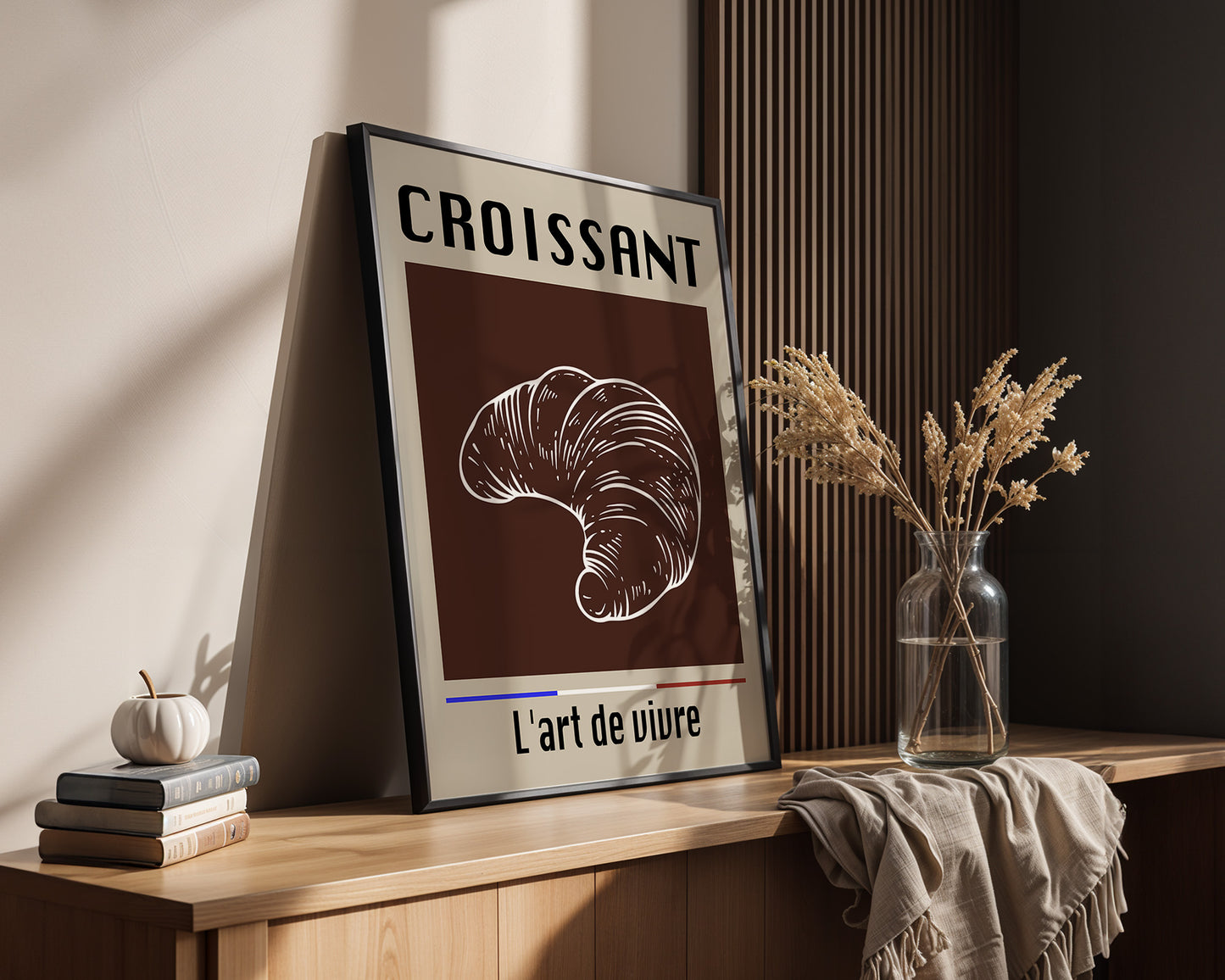 Croissant Illustration Retro Stil
