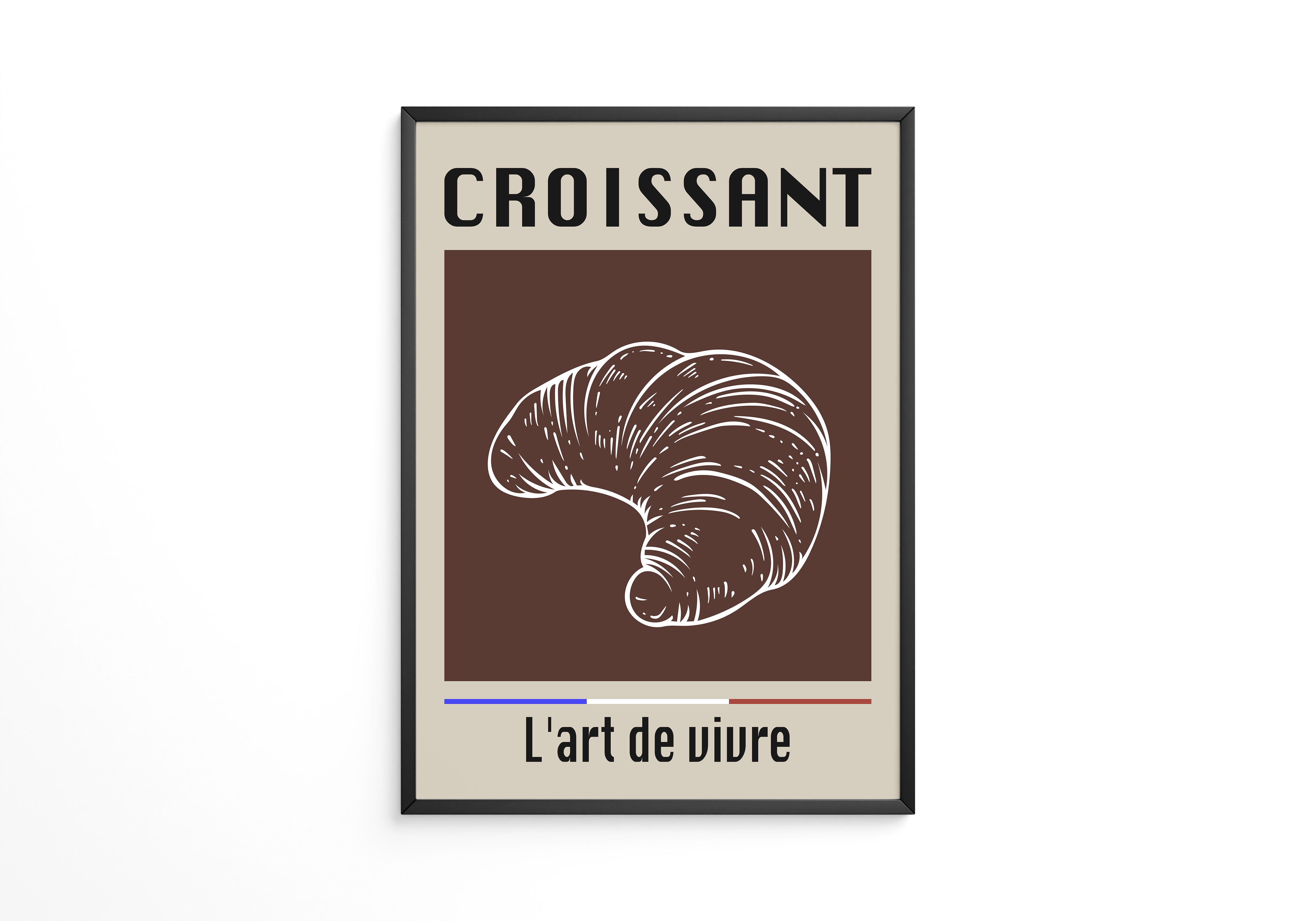 Croissant Illustration Retro Stil