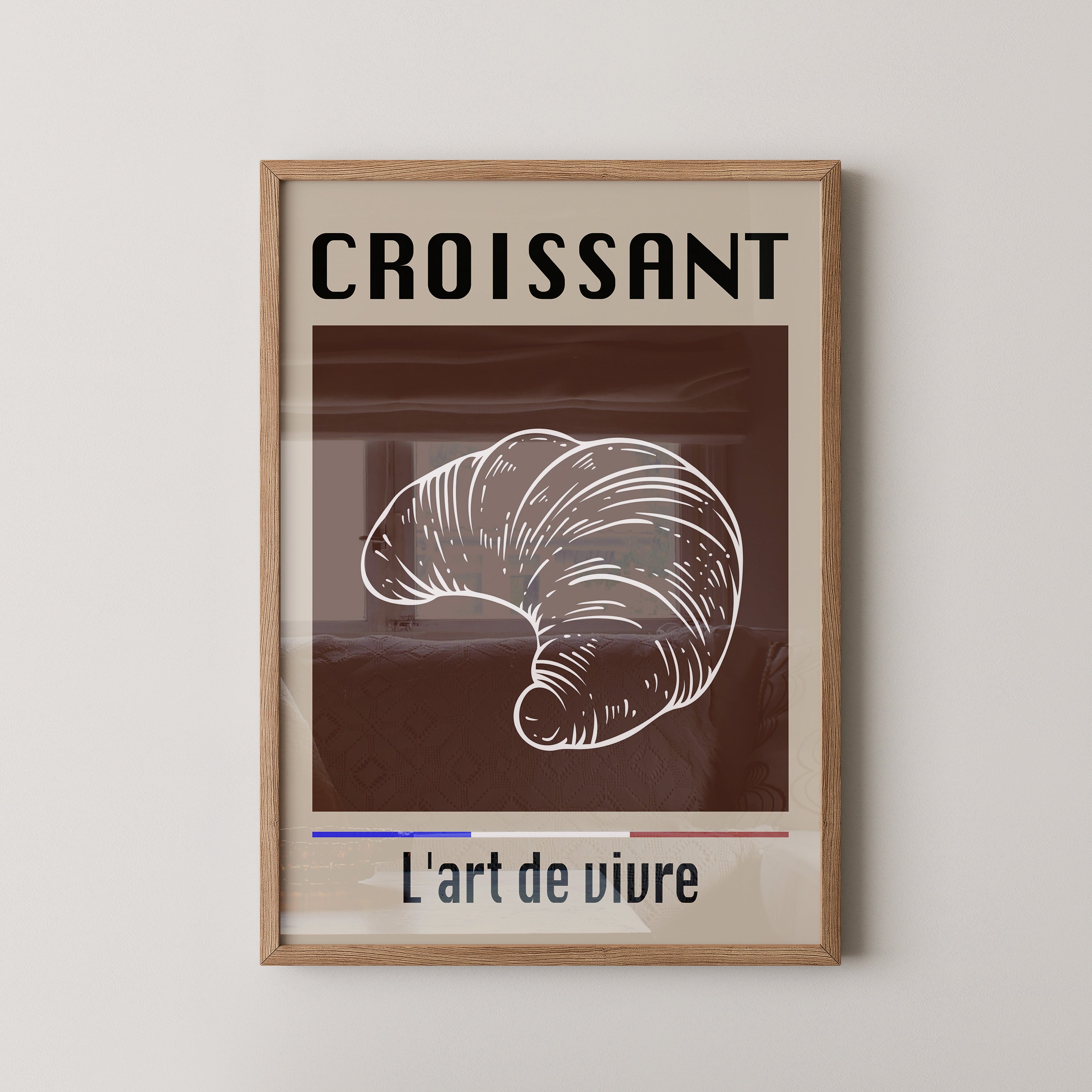 Croissant Illustration Retro Stil