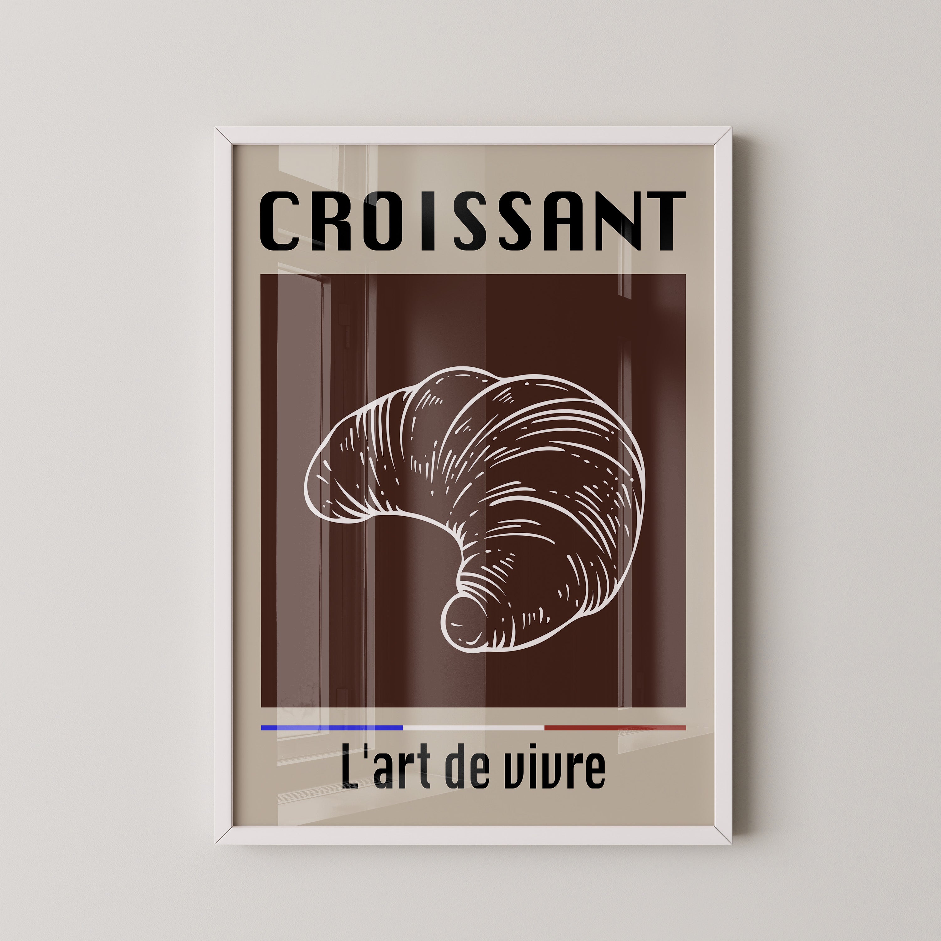 Croissant Illustration Retro Stil