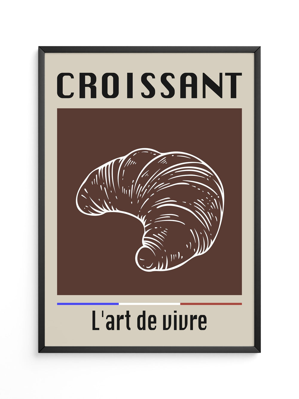 Croissant Illustration Retro Stil
