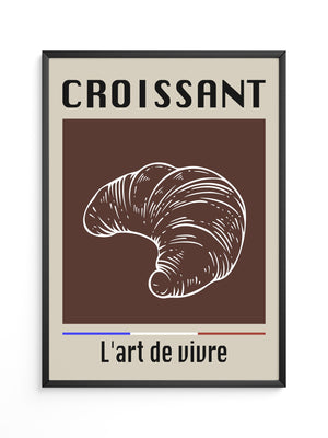Croissant Illustration Retro Stil