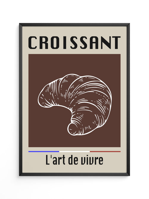 Croissant Illustration Retro Stil