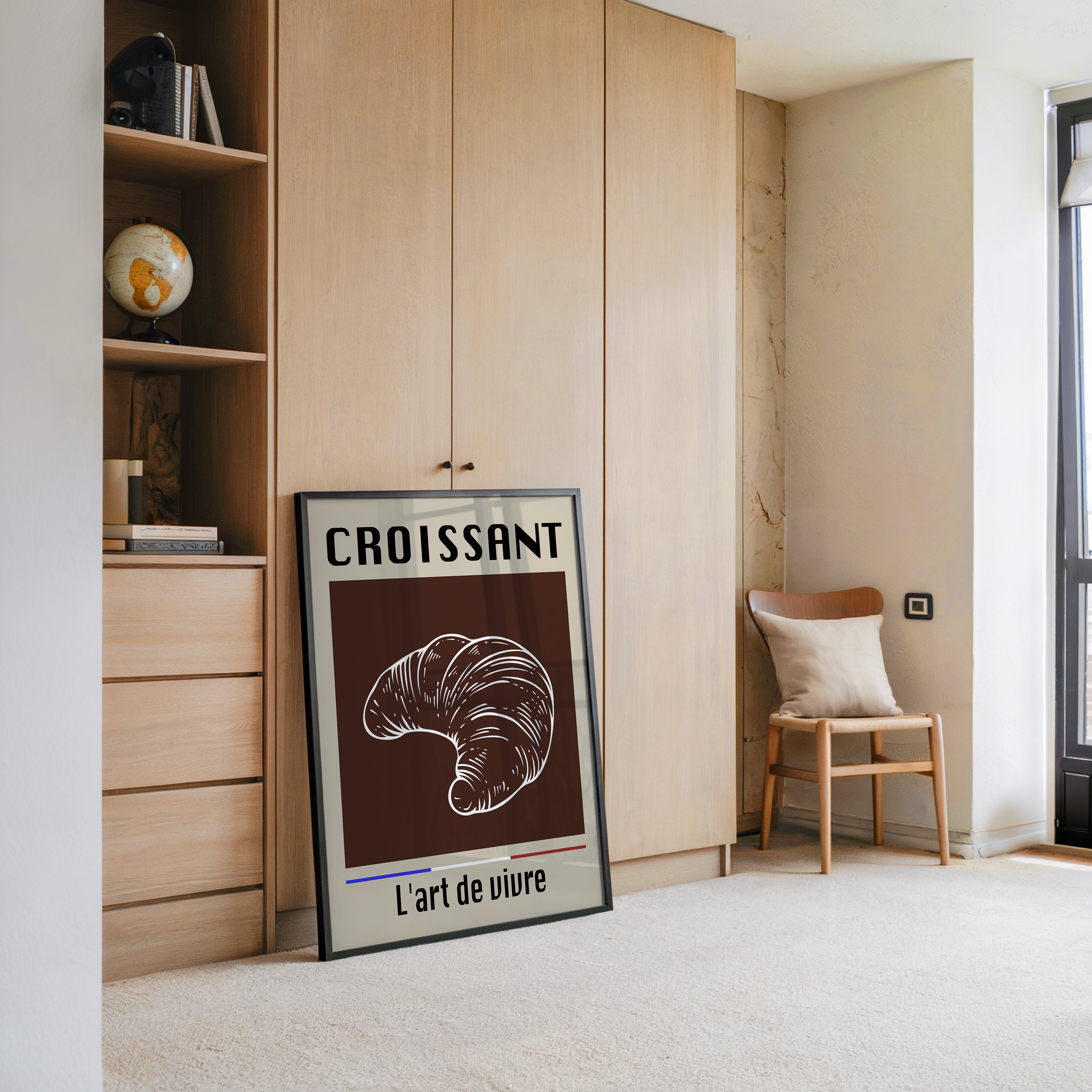 Croissant Illustration Retro Stil