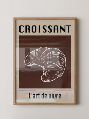 Croissant Illustration Retro Stil
