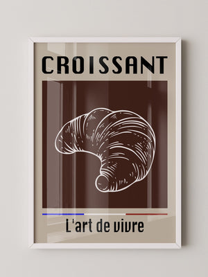 Croissant Illustration Retro Stil