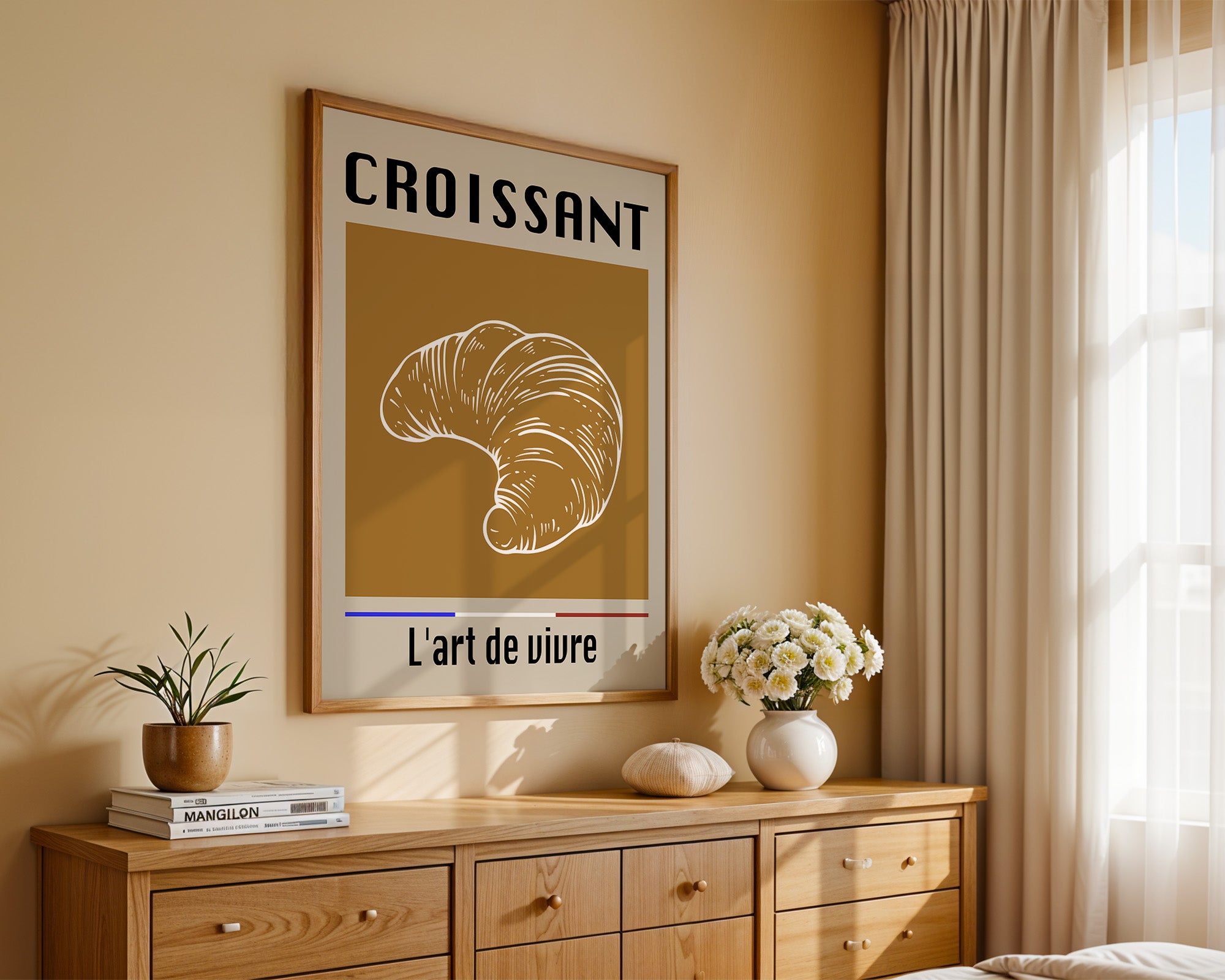 Croissant Vintage Hellbraun