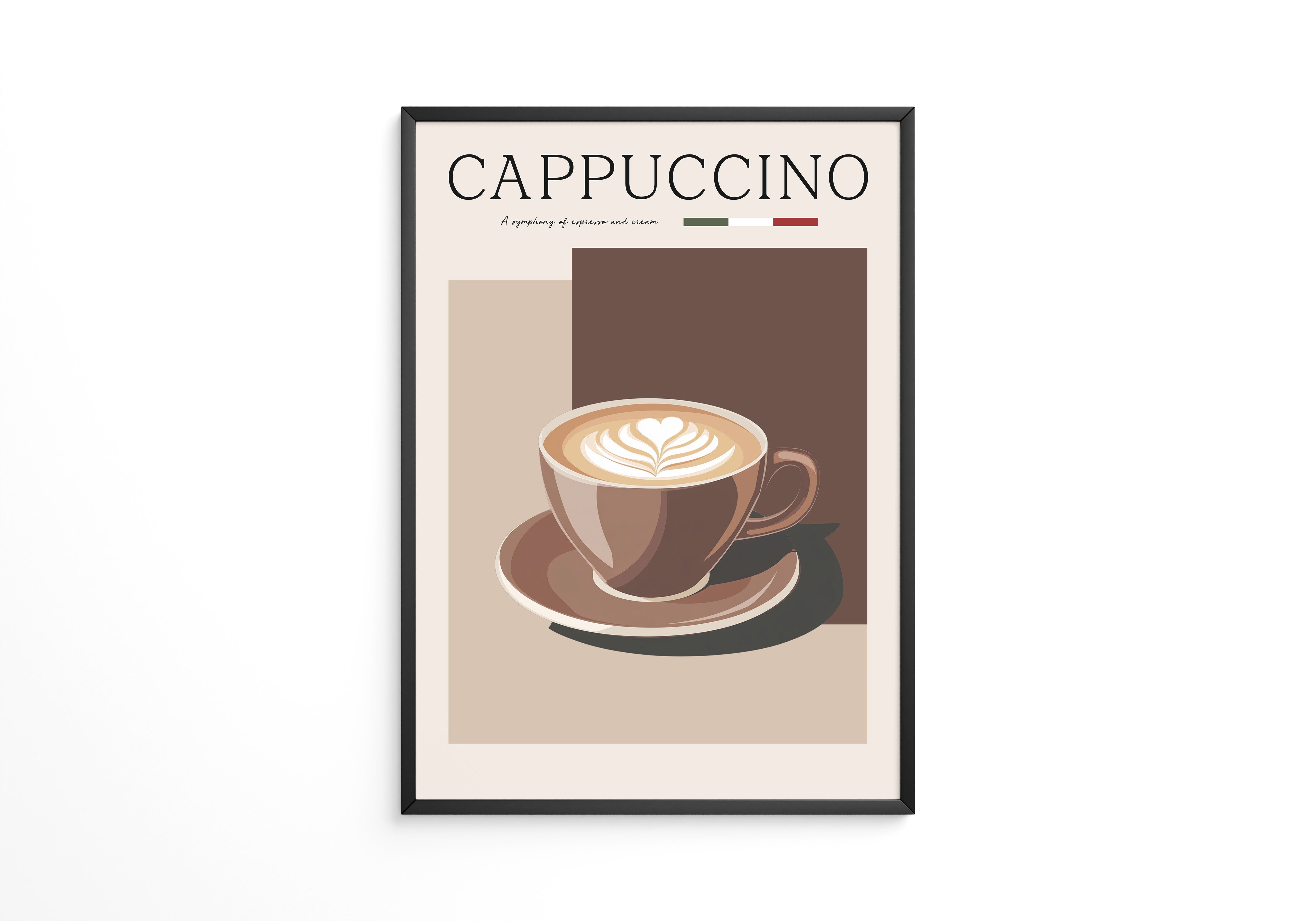 Cappuccino Tasse Retro Look