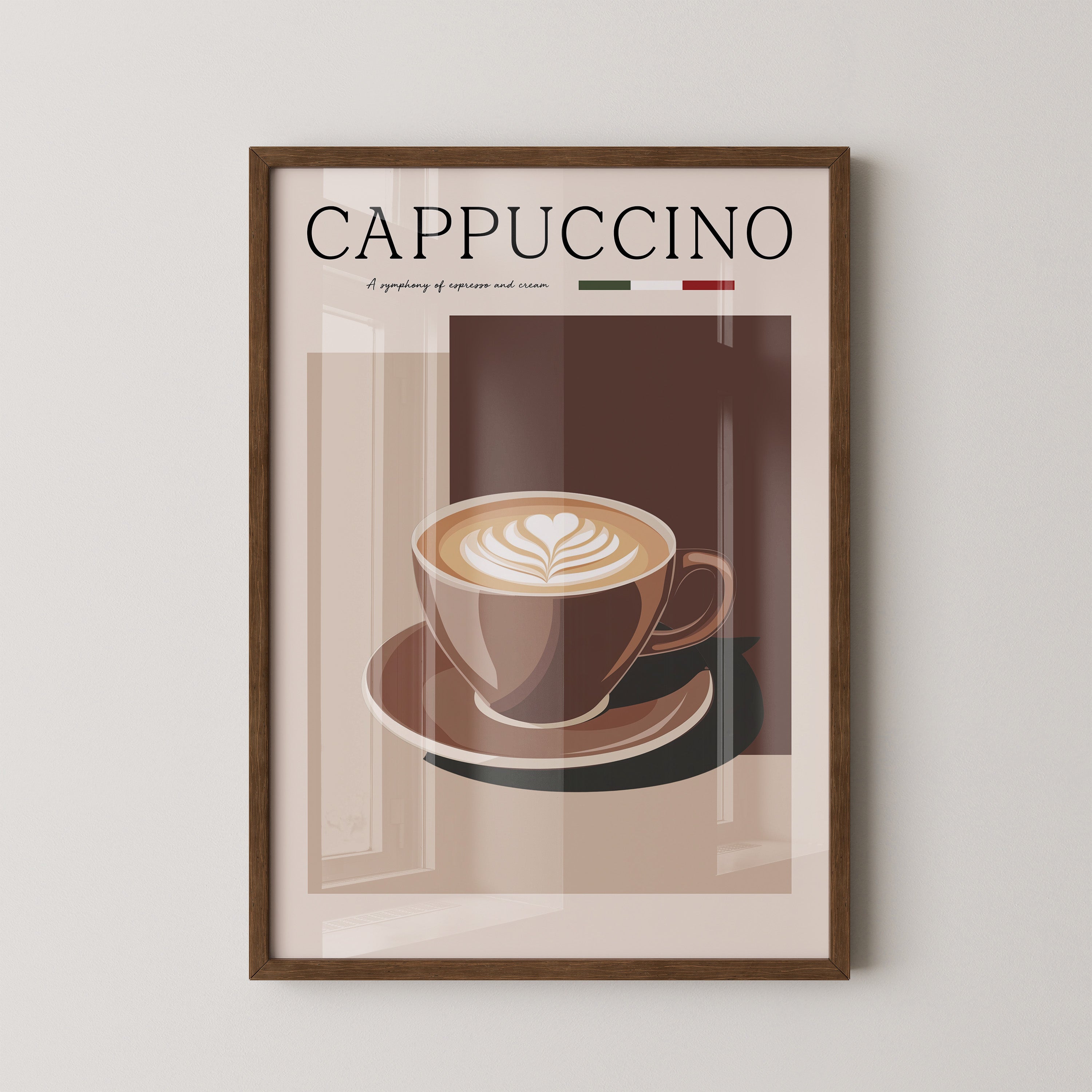 Cappuccino Tasse Retro Look