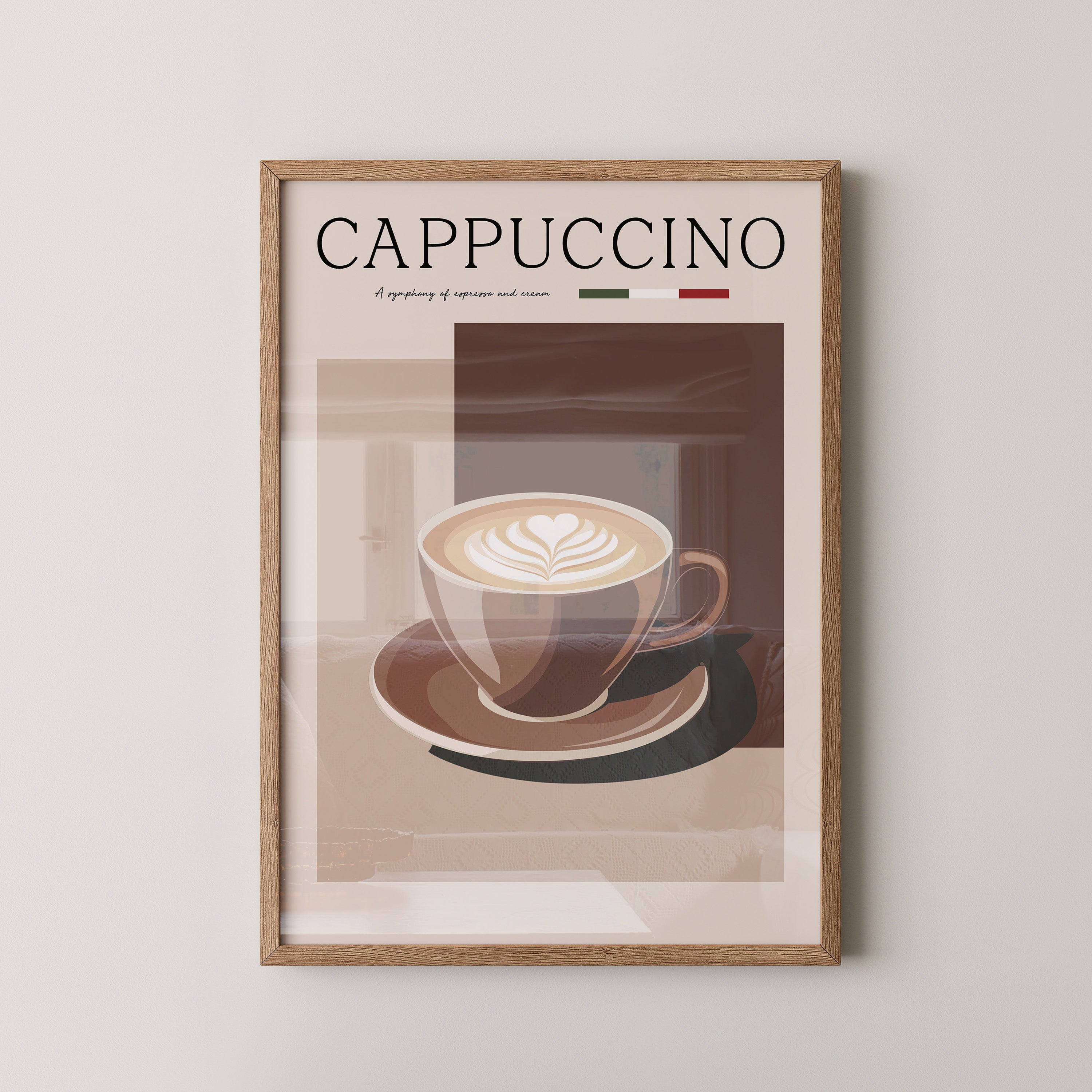 Cappuccino Tasse Retro Look