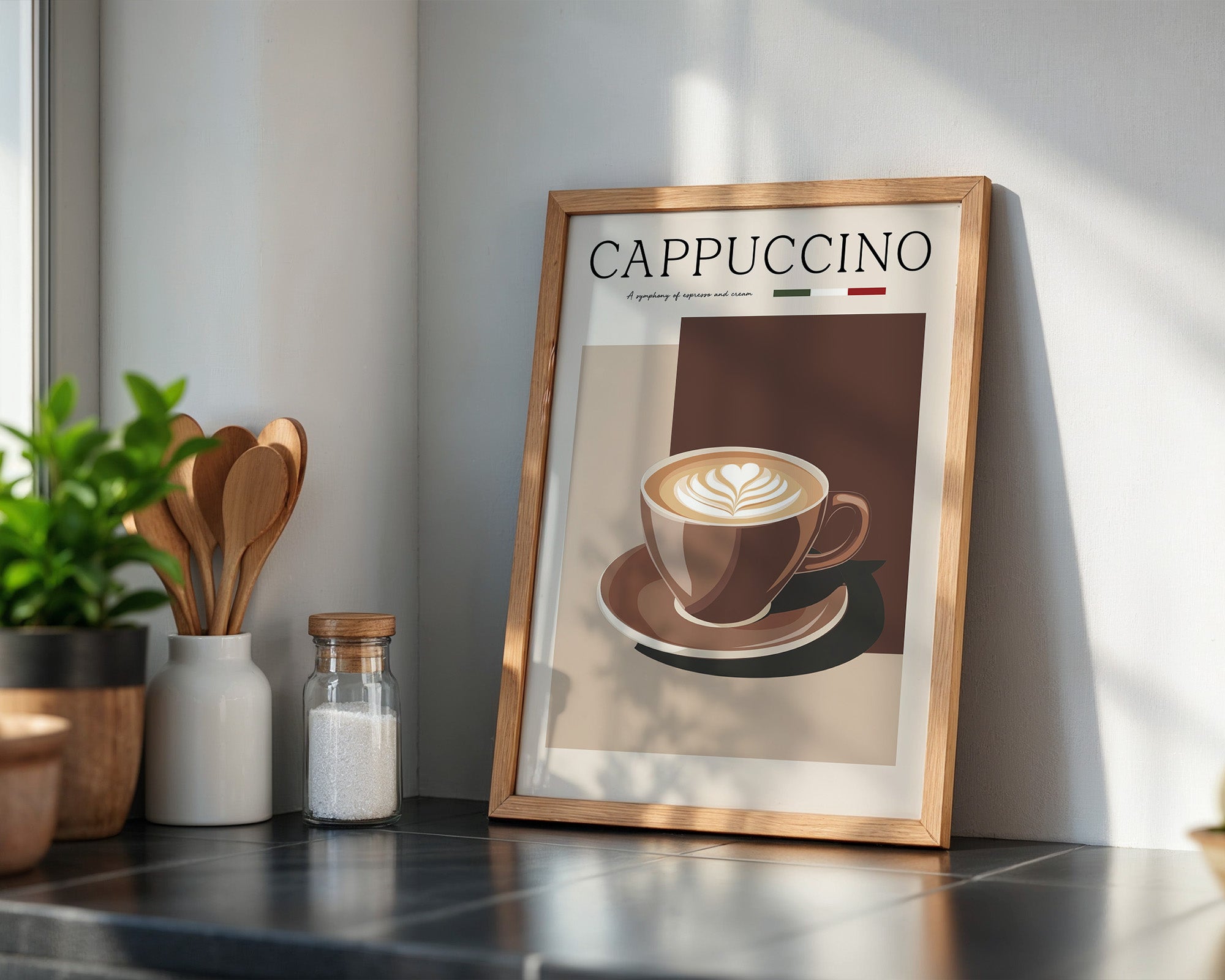 Cappuccino Tasse Retro Look