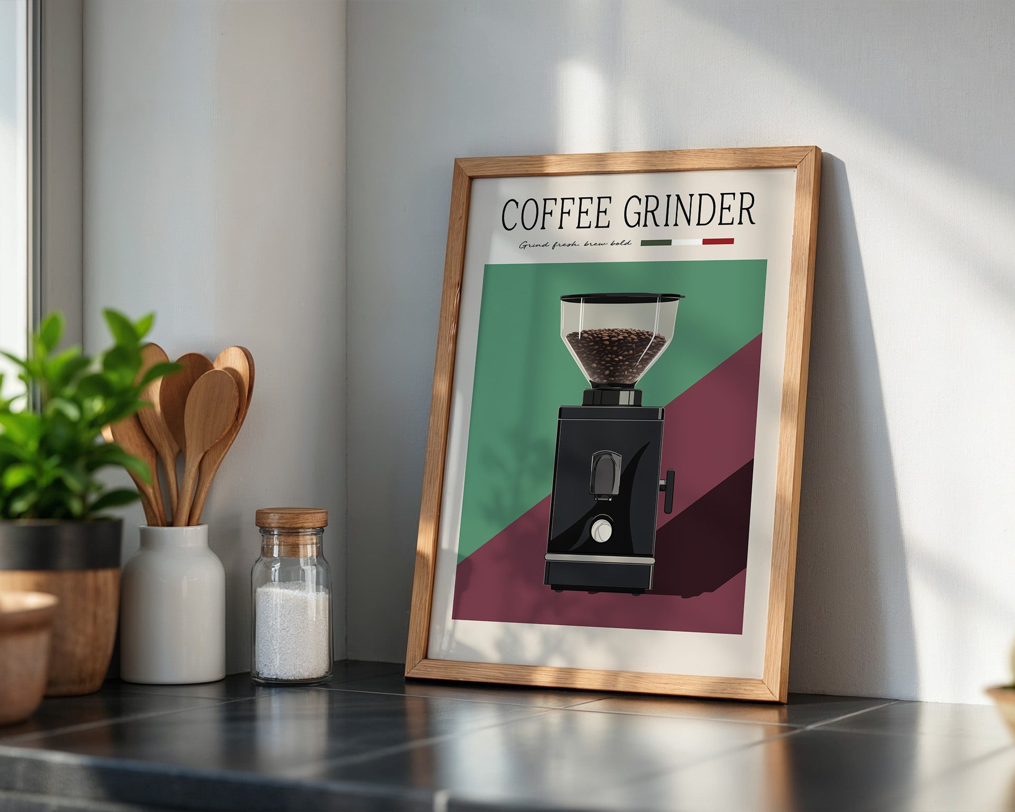 Kaffeemühle Retro Farben