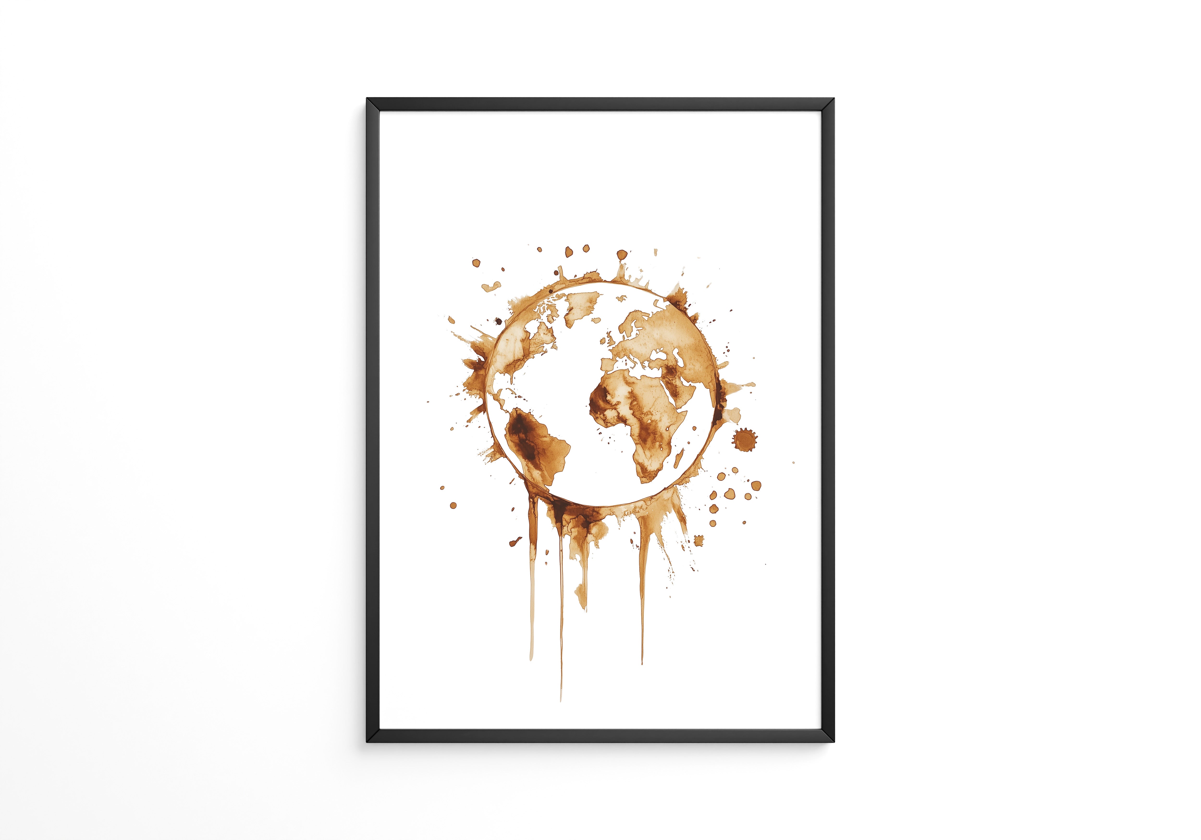 Erde Kaffeefleck Kunst