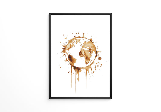 Erde Kaffeefleck Kunst