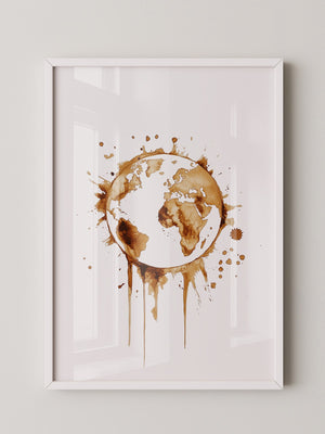 Erde Kaffeefleck Kunst