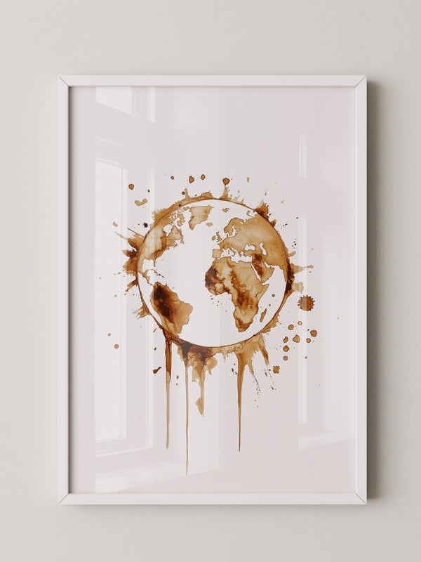 Erde Kaffeefleck Kunst