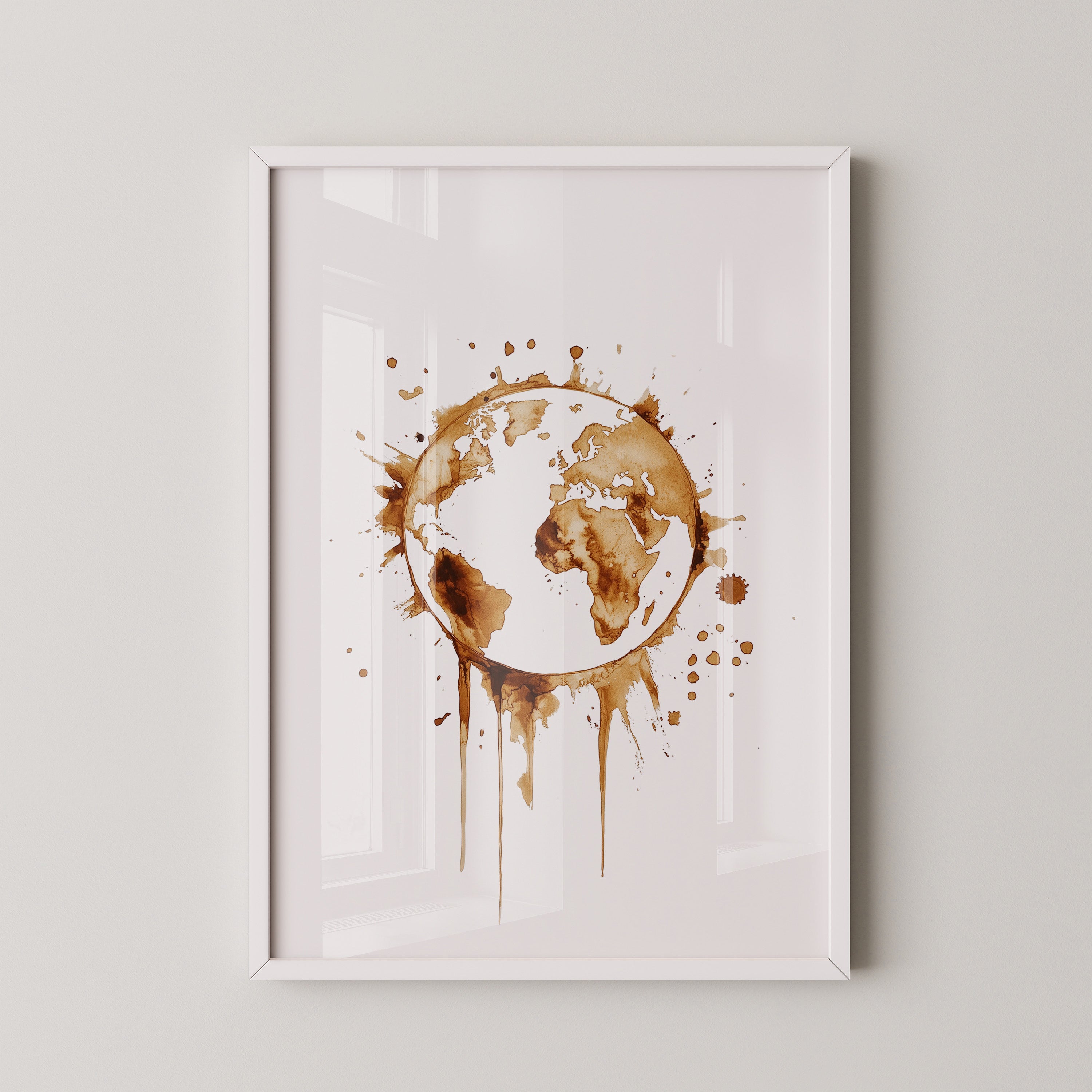 Erde Kaffeefleck Kunst