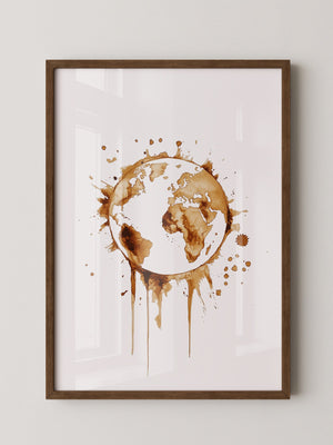 Erde Kaffeefleck Kunst