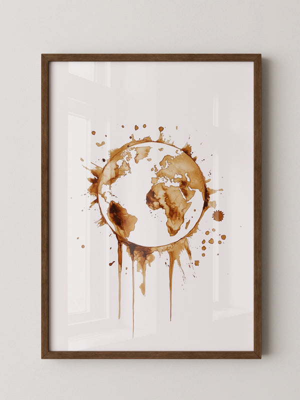 Erde Kaffeefleck Kunst