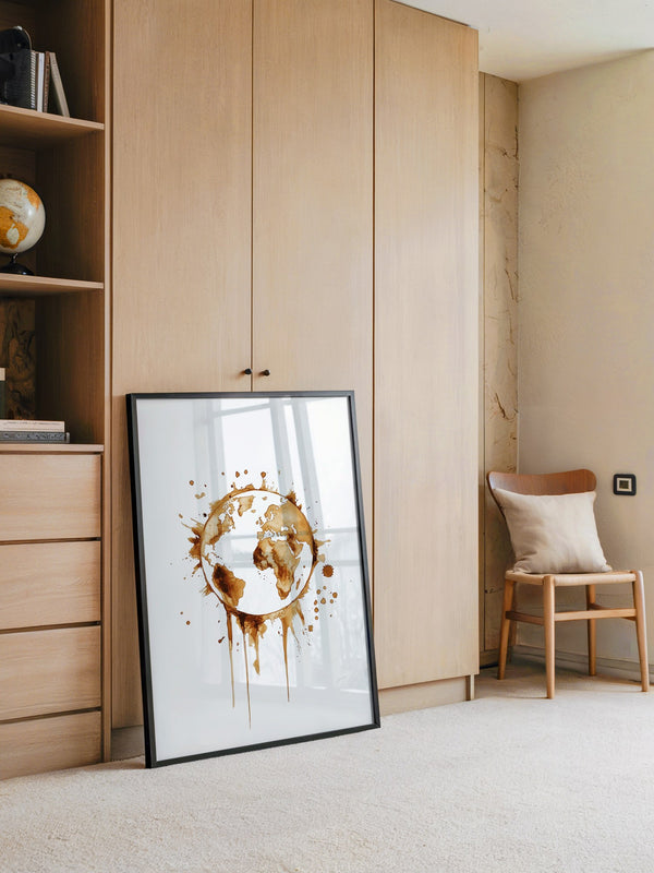 Erde Kaffeefleck Kunst