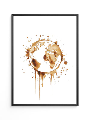 Erde Kaffeefleck Kunst