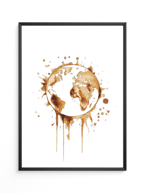 Erde Kaffeefleck Kunst