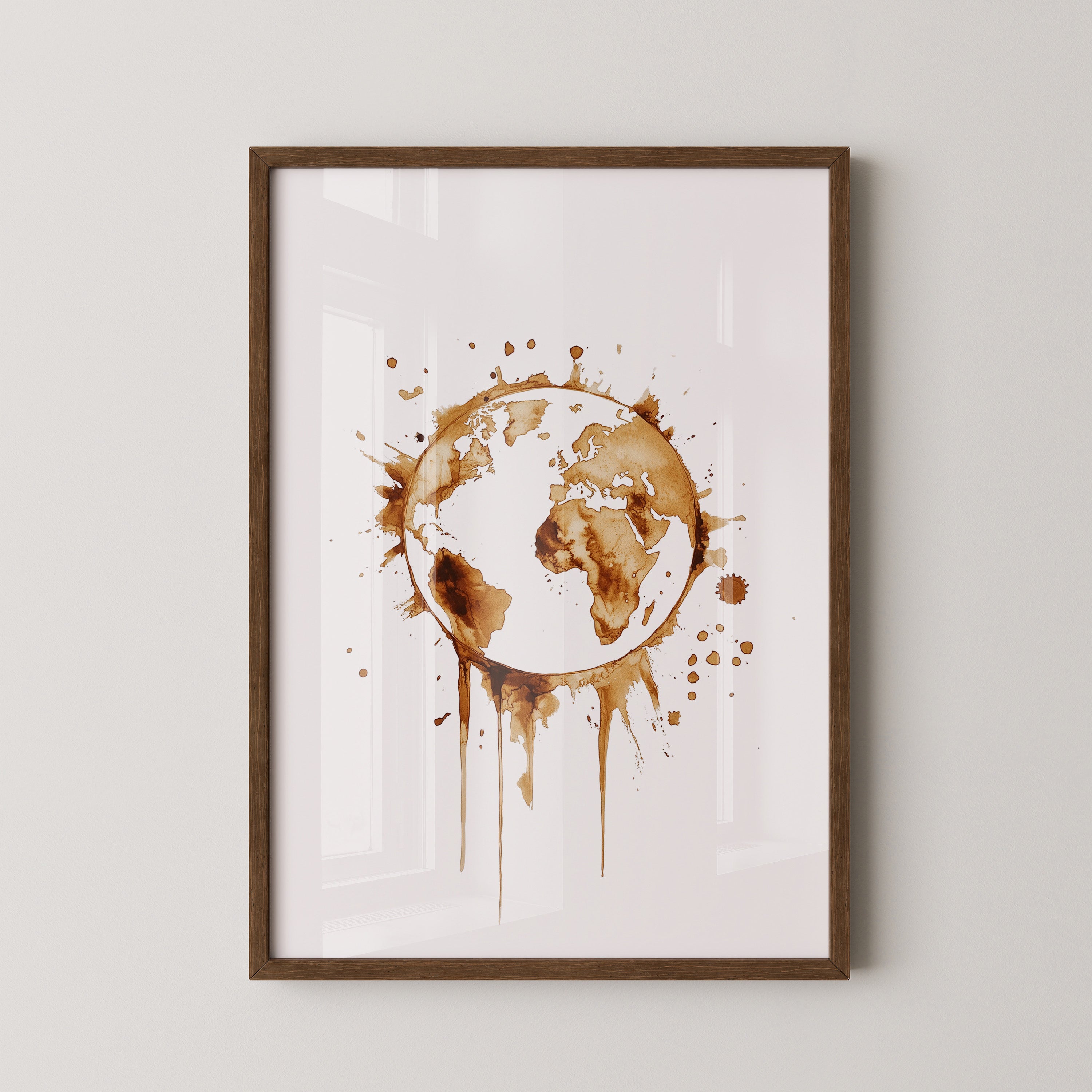 Erde Kaffeefleck Kunst