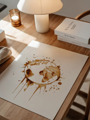 Erde Kaffeefleck Kunst