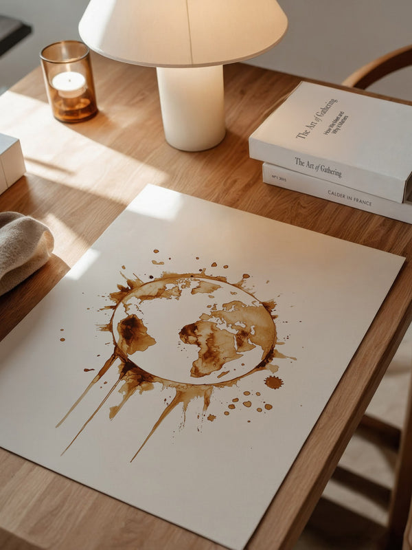 Erde Kaffeefleck Kunst