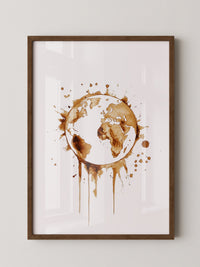 Erde Kaffeefleck Kunst