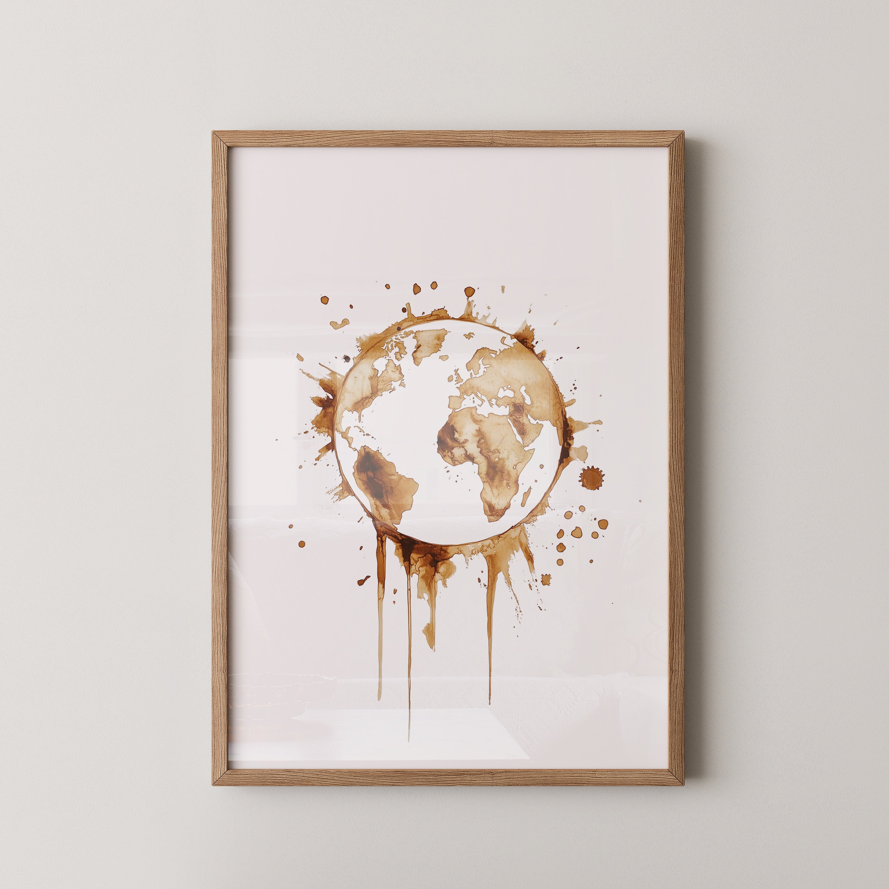 Erde Kaffeefleck Kunst