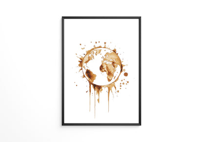 Erde Kaffeefleck Kunst