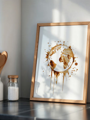 Erde Kaffeefleck Kunst