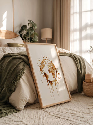 Erde Kaffeefleck Kunst
