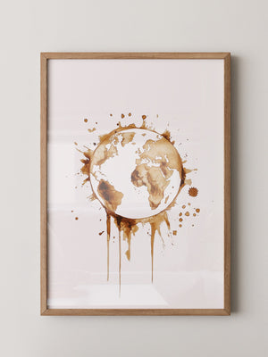 Erde Kaffeefleck Kunst
