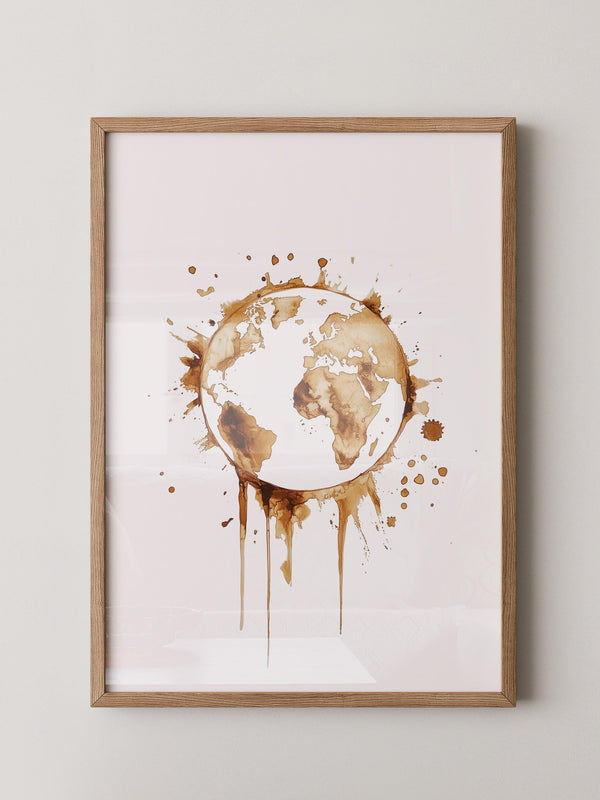 Erde Kaffeefleck Kunst