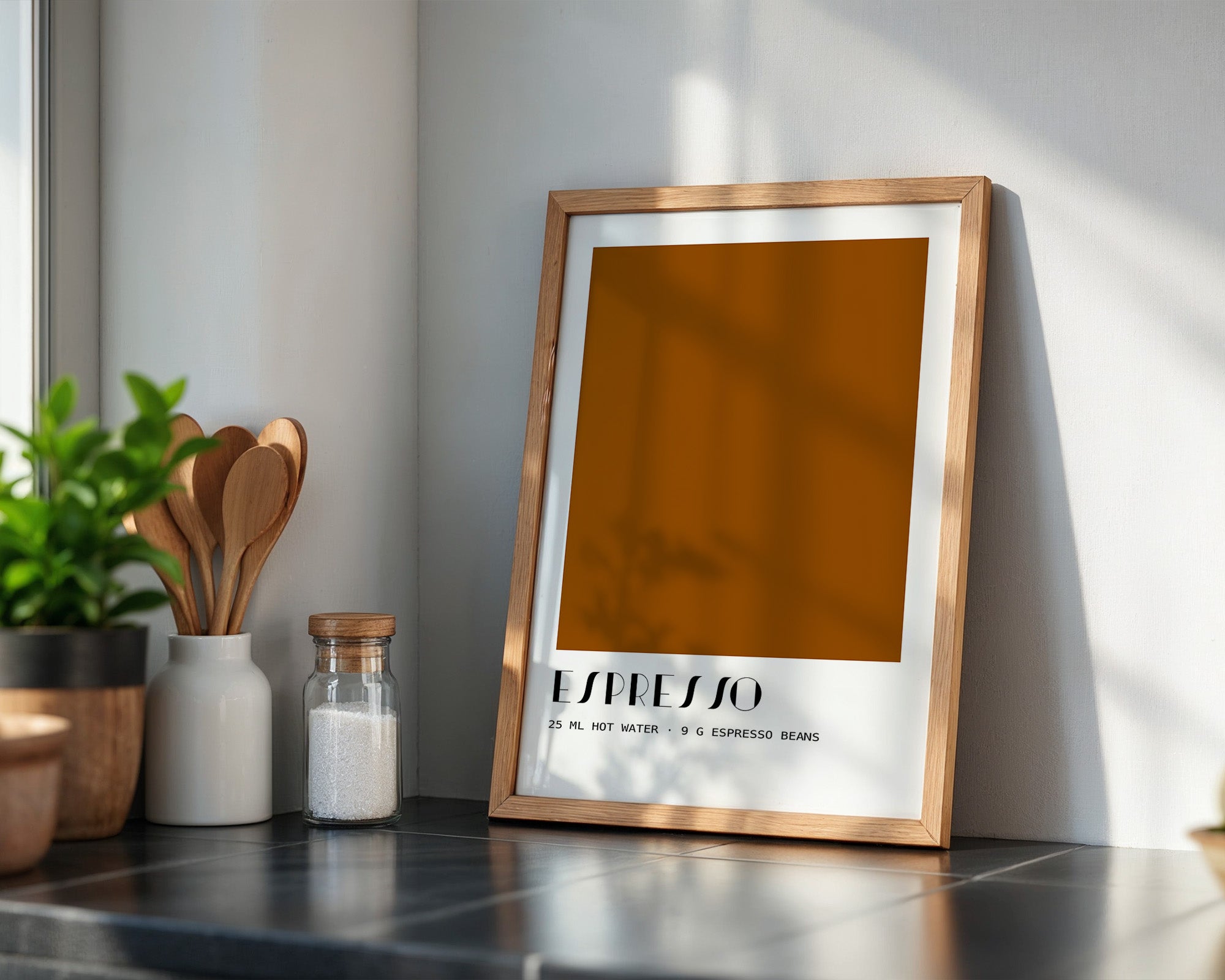 Espresso Braun minimalistisch