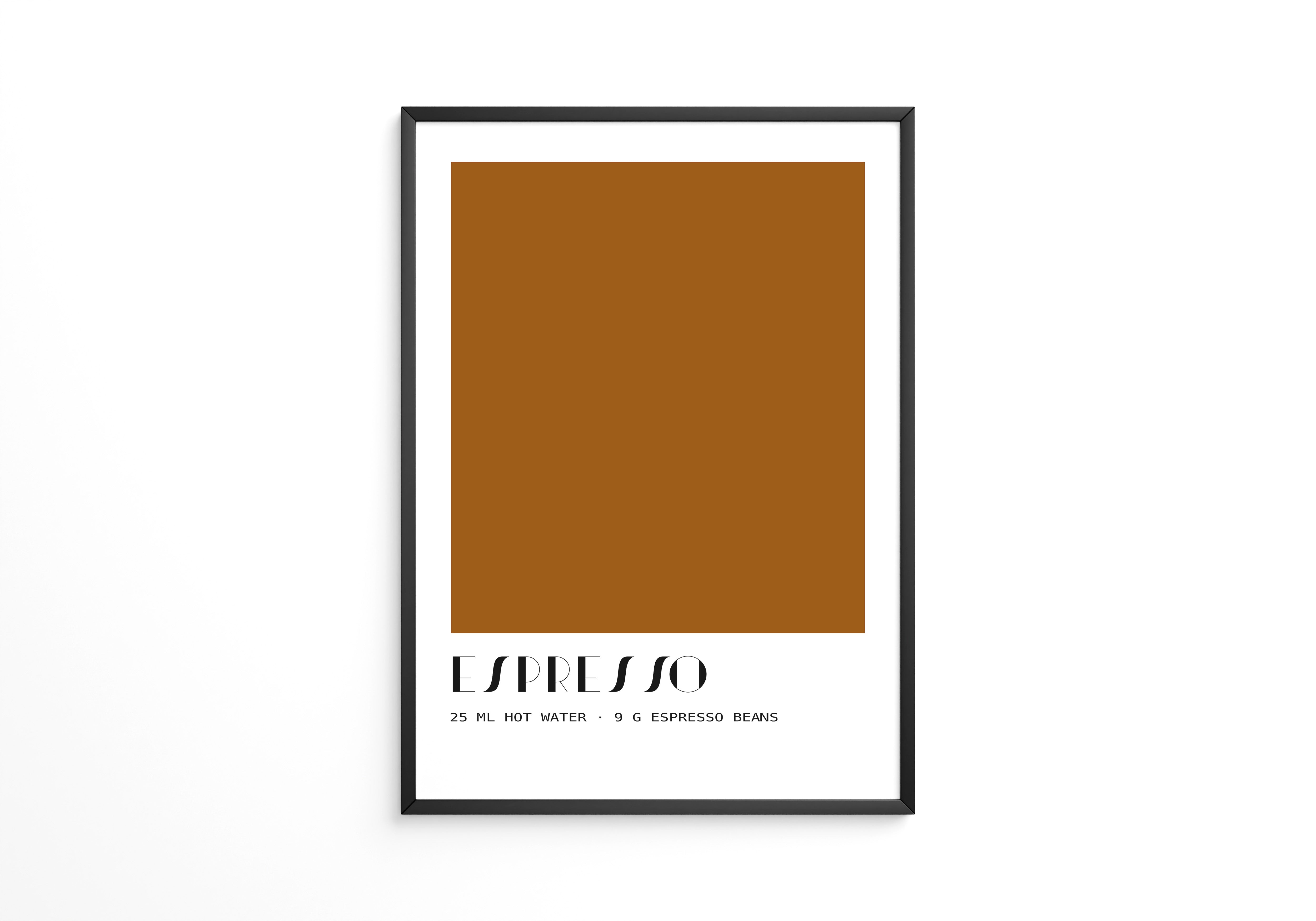 Espresso Braun minimalistisch