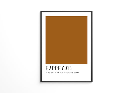 Espresso Braun minimalistisch